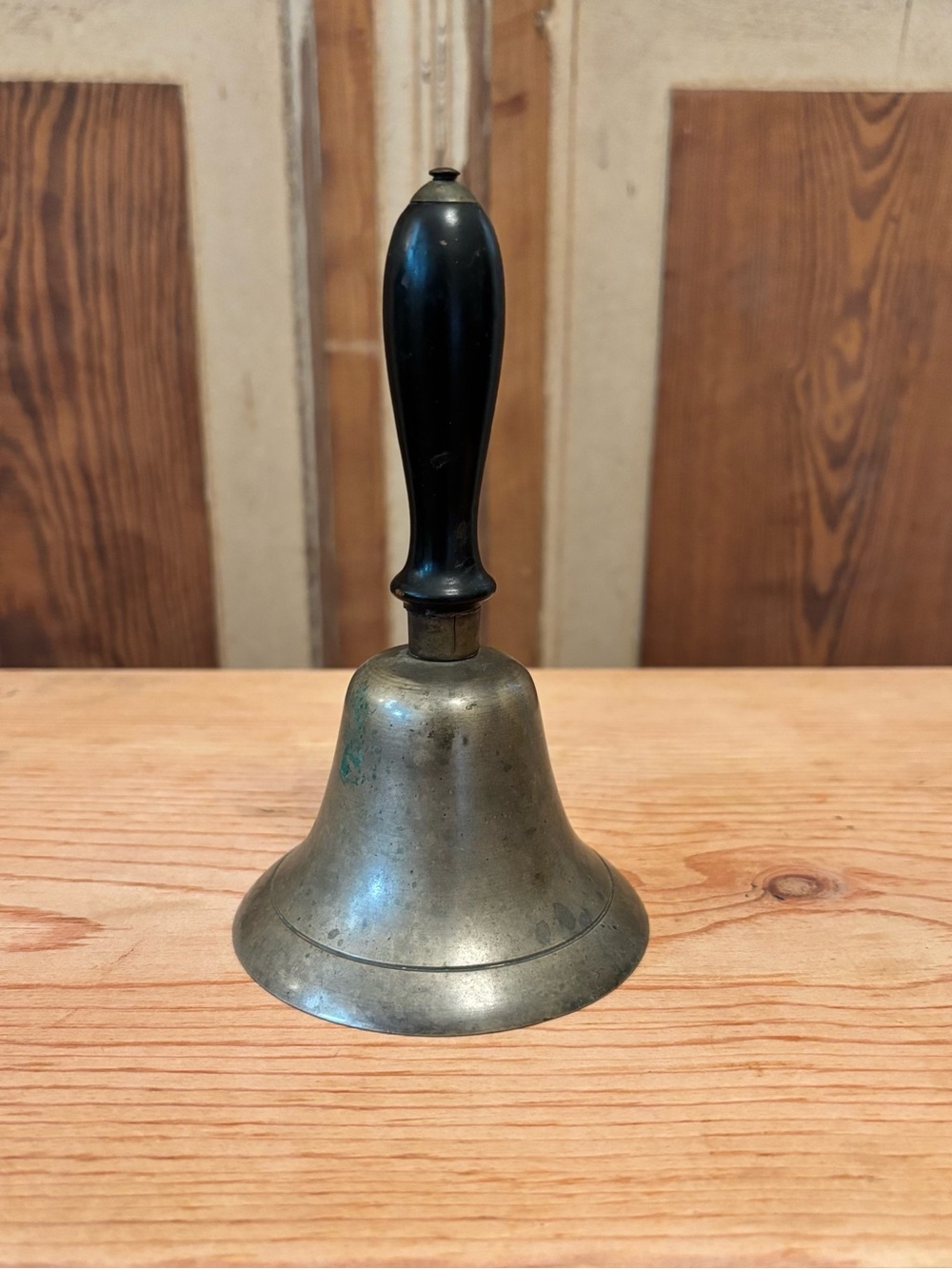 Vintage Hand Bell with Black Handle